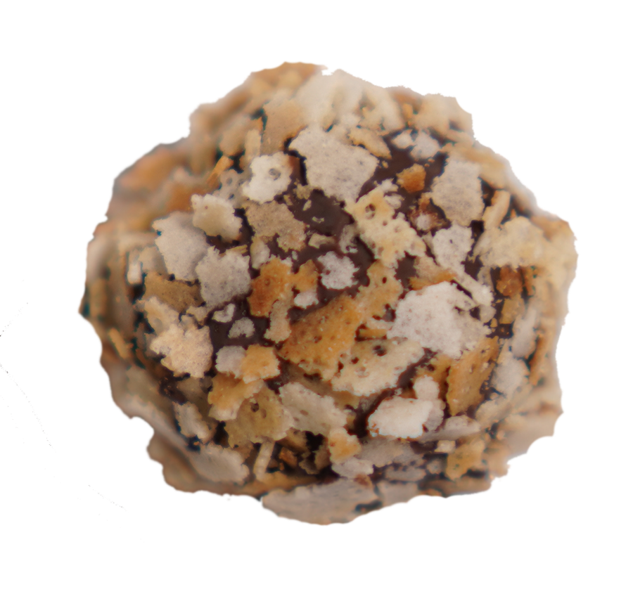 Boules de massepain saupoudrées de cacao Kimaji